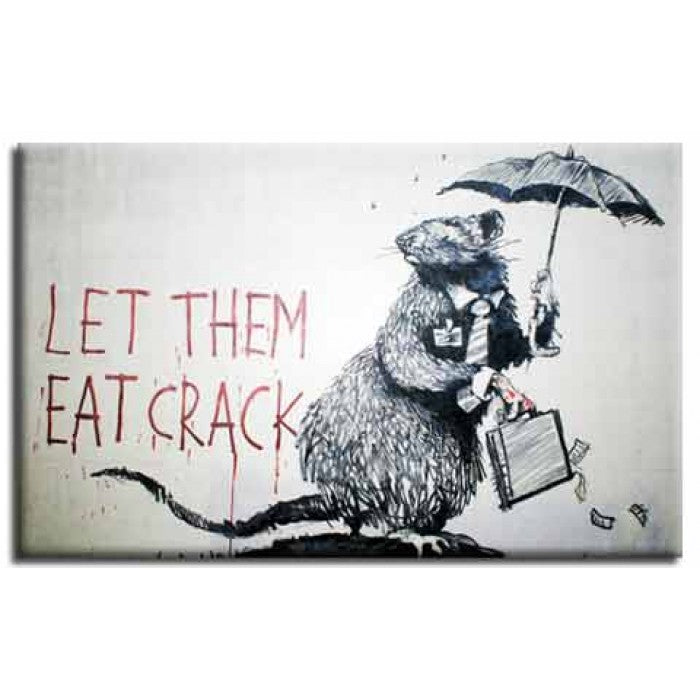 Banksy Canvas Print - Let Them Eat Crack