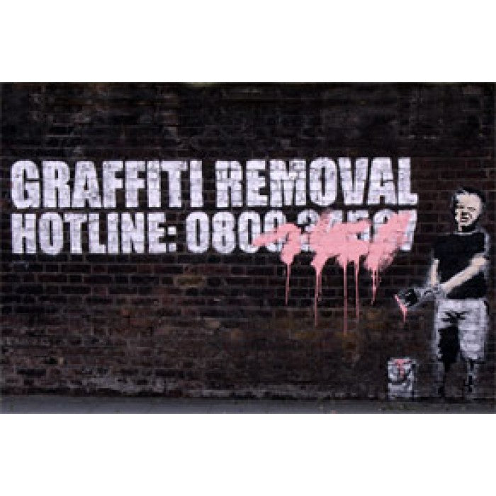 Banksy Canvas Print - Graffiti Removal