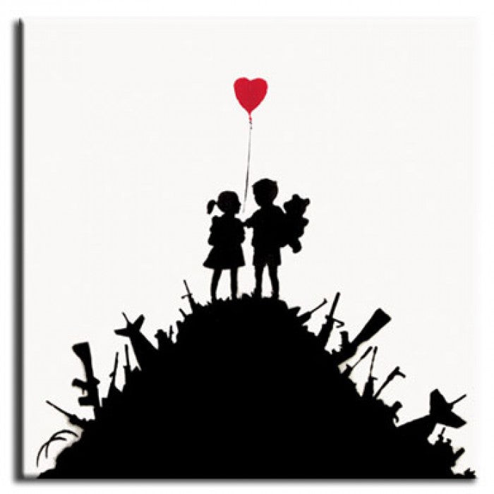 Banksy Canvas Print - Kids With Guns