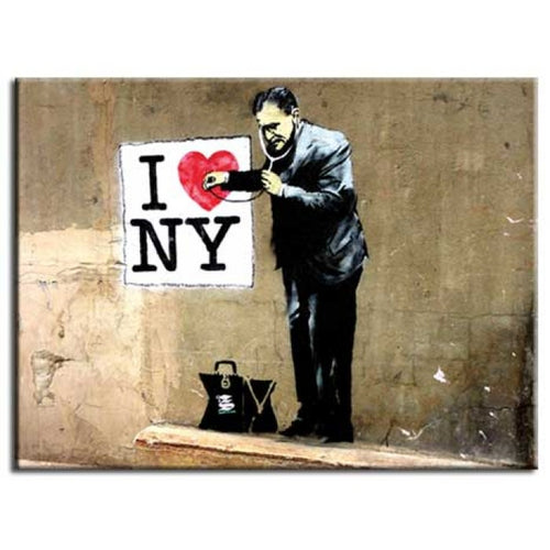 Banksy Canvas Print - I Love NY Doctor