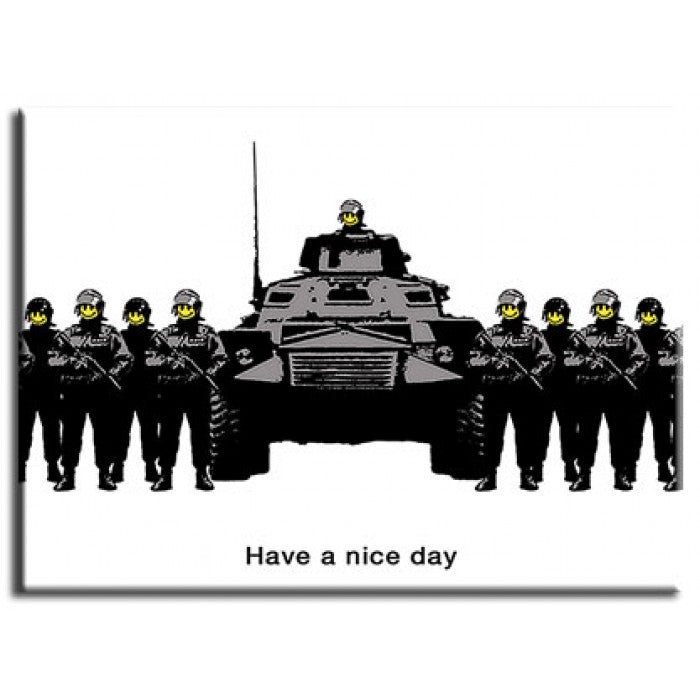 Banksy Canvas Print - Have A Nice Day
