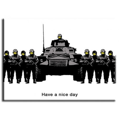Banksy Canvas Print - Have A Nice Day