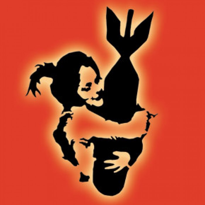 Banksy Canvas Print - Bomb Hugger