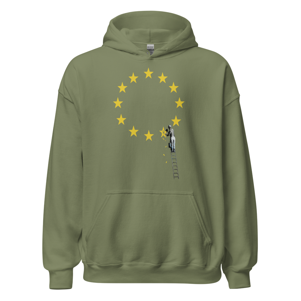 Brexit EU Flag Hoodie - Military Green