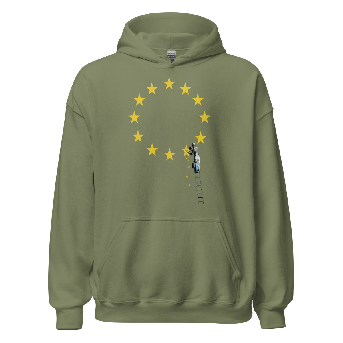 Brexit EU Flag Hoodie - Military Green