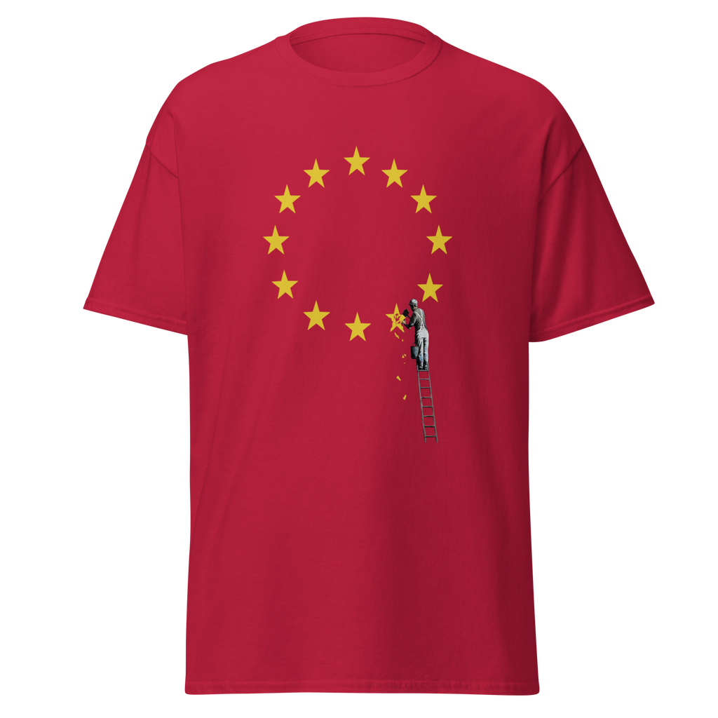 Brexit EU Flag T Shirt - Cardinal Red