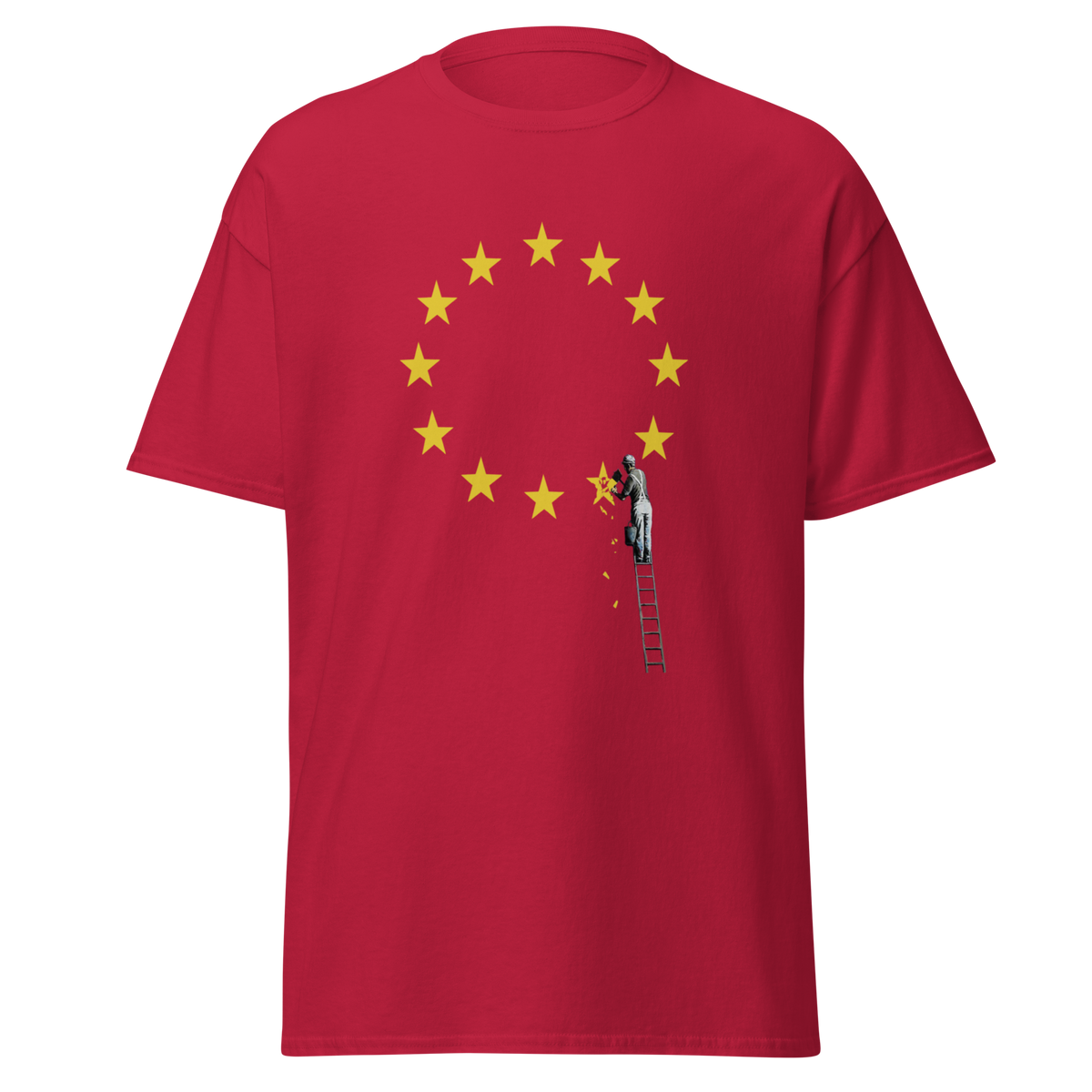 Brexit EU Flag T Shirt - Cardinal Red