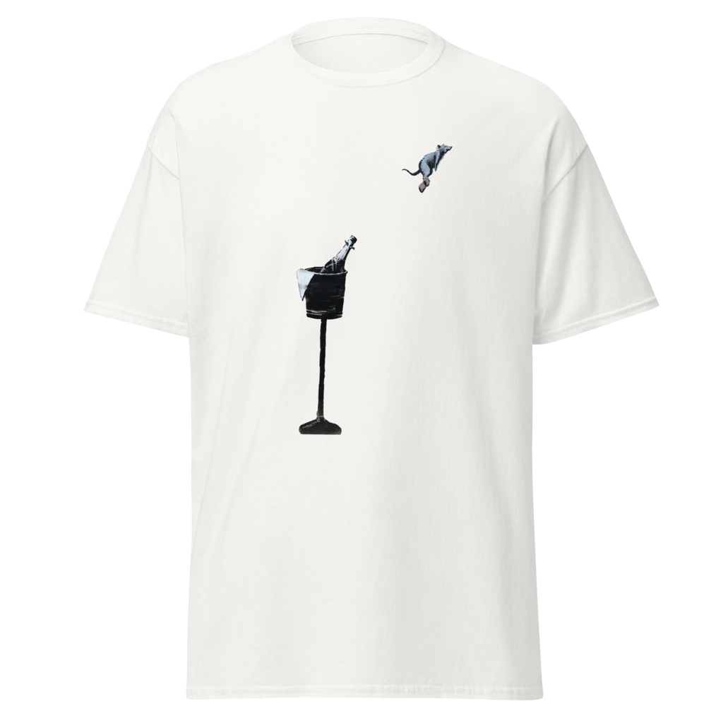 Champagne Cork Rat T Shirt - White