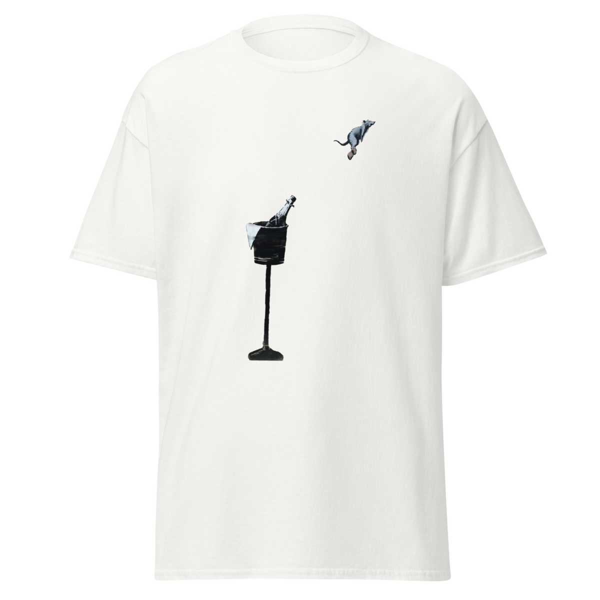 Champagne Cork Rat T Shirt - White