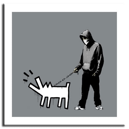 Banksy Canvas Print - Barking Dog