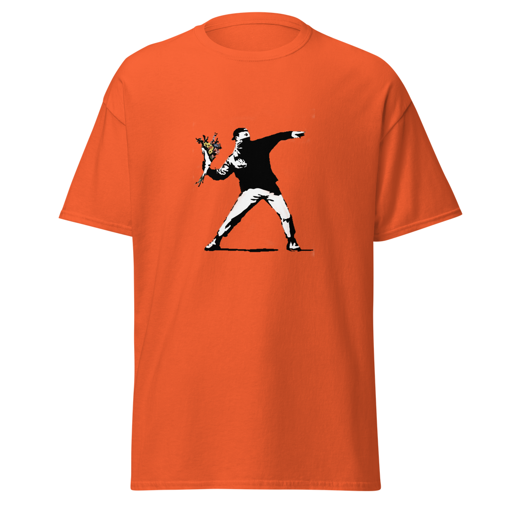 Flower Thrower T Shirt - Orange