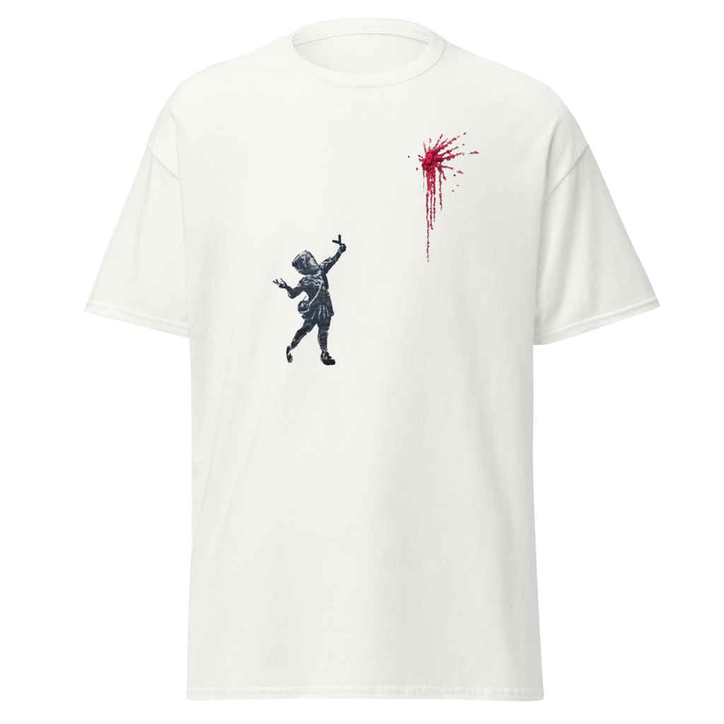 Girl slingshot flowers T Shirt - White