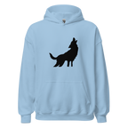 Howling Wolf Hoodie - Light Blue