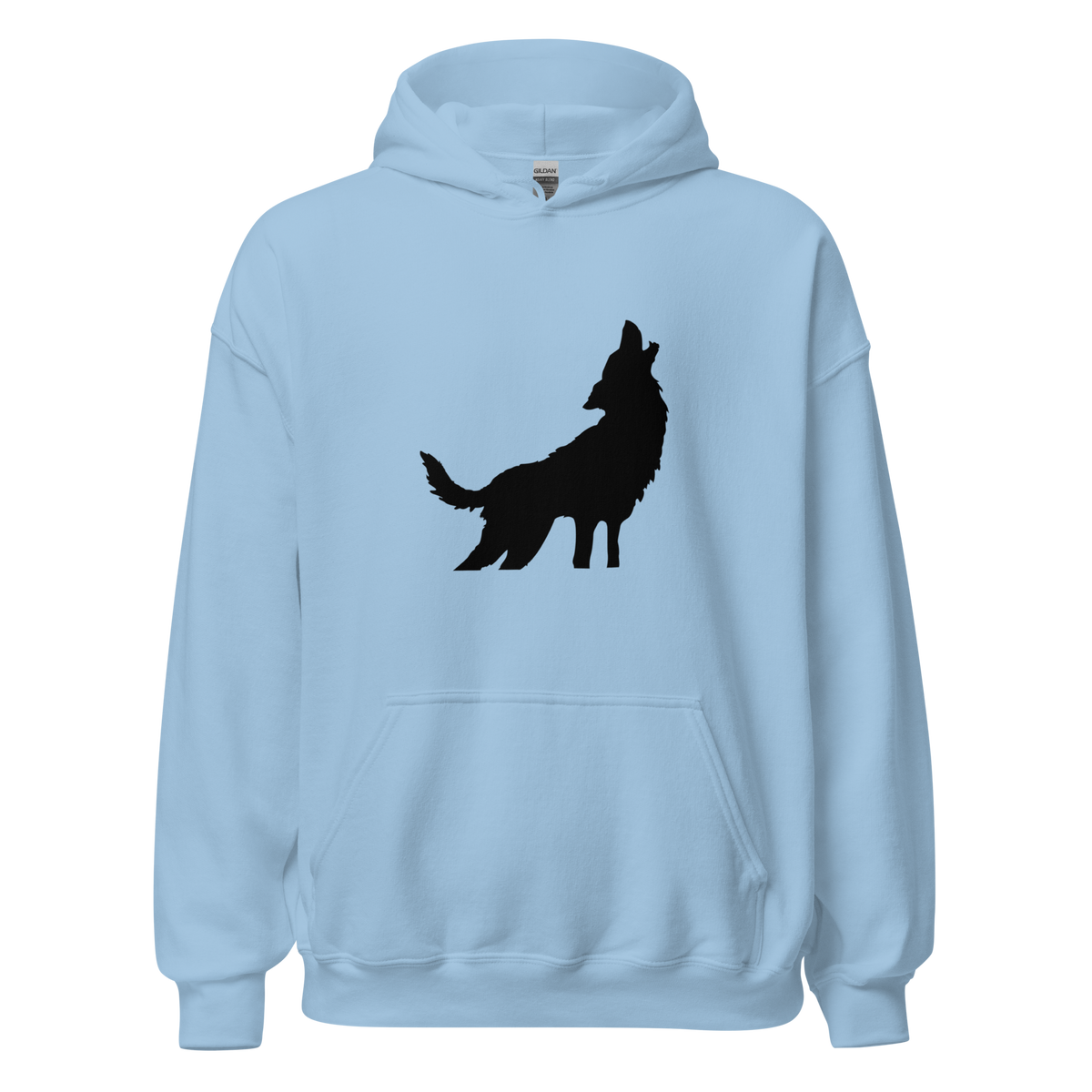 Howling Wolf Hoodie - Light Blue