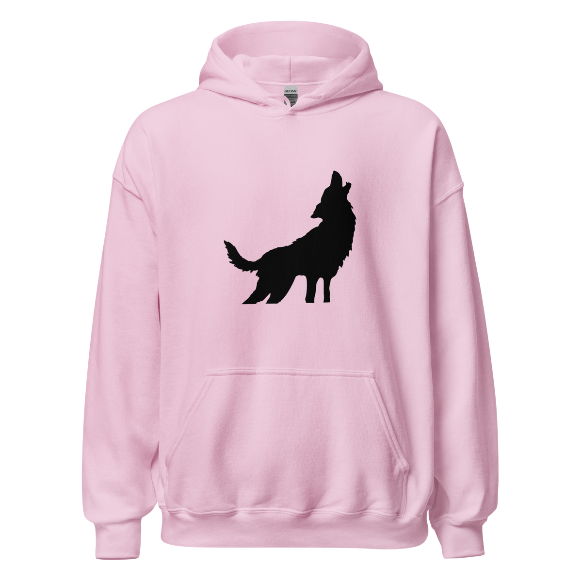 Howling Wolf Hoodie - Light Pink
