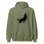 Howling Wolf Hoodie - Military Green