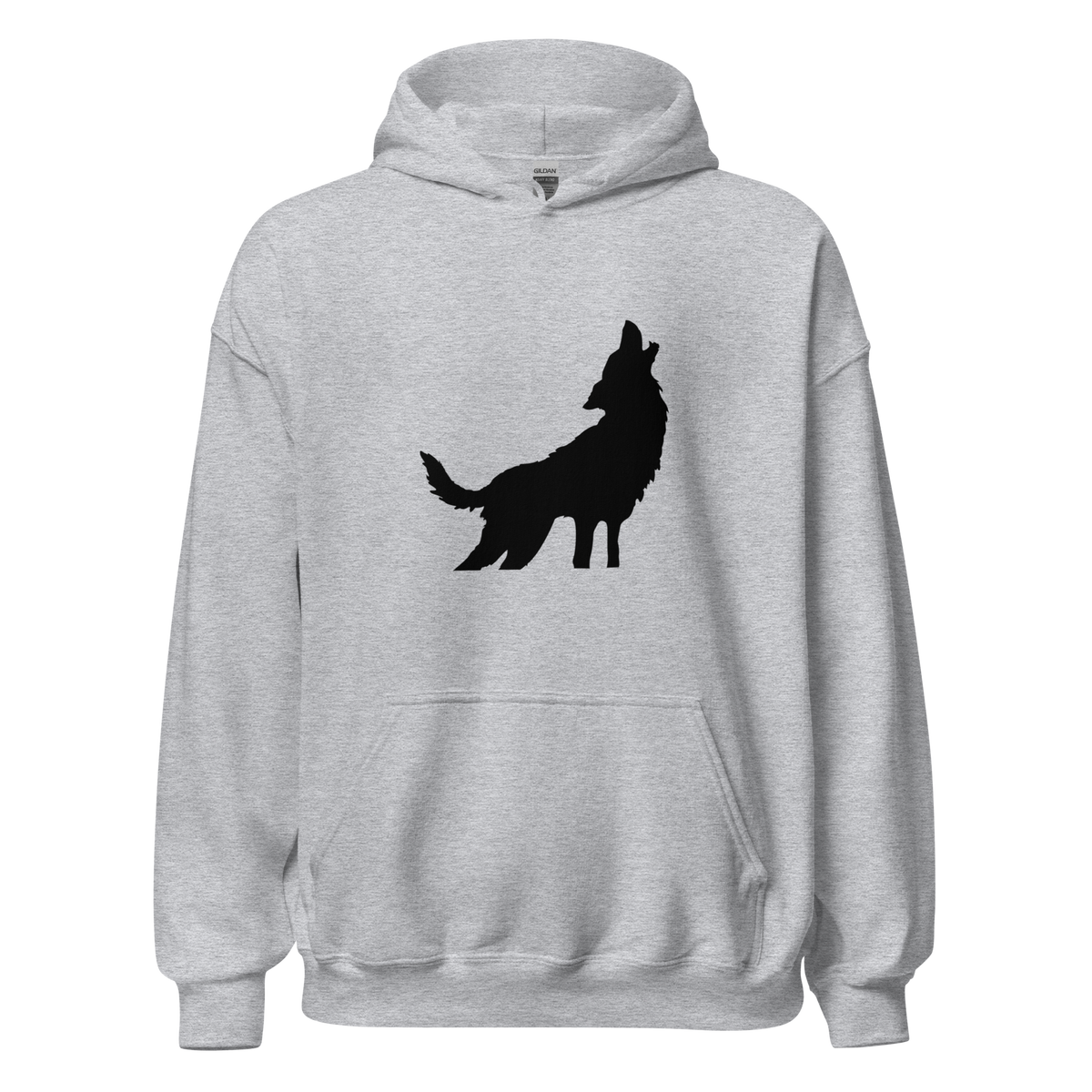 Howling Wolf Hoodie - Sport Grey