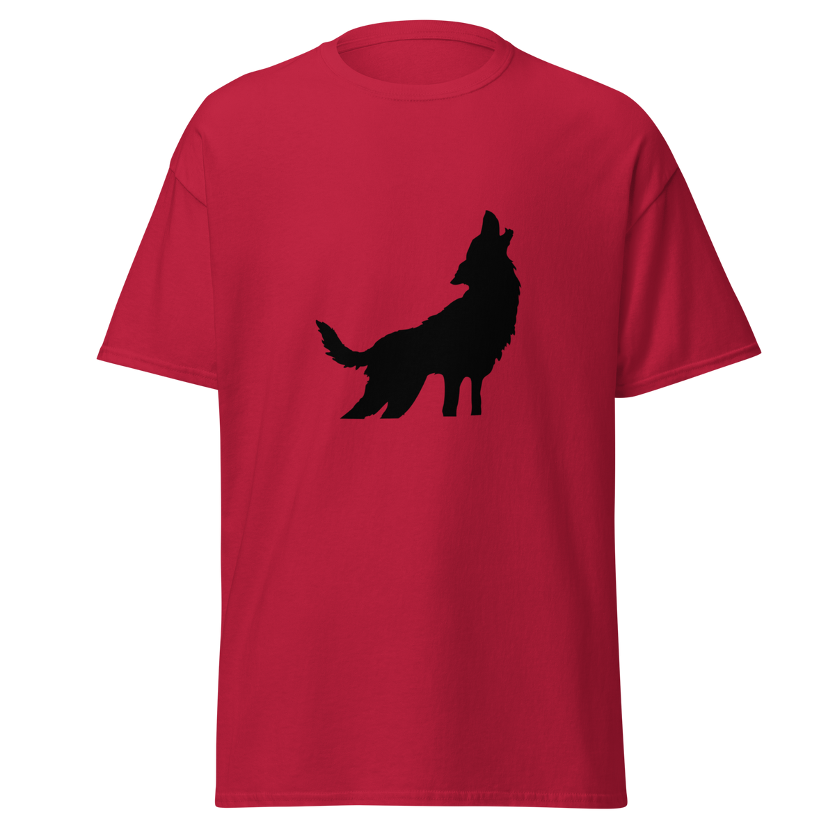 Howling Wolf T Shirt - Cardinal