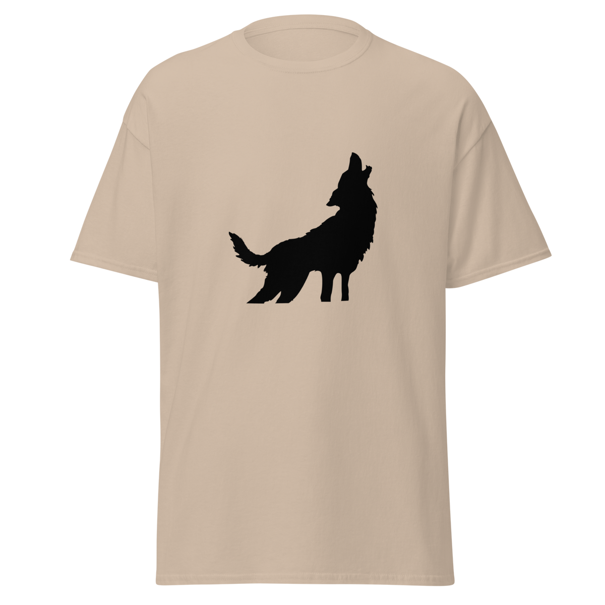 Howling Wolf T Shirt - Sand
