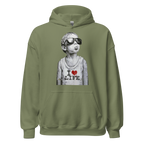 I Love Life Boy Hoodie - Military Green