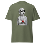 I love life boy T Shirt - Military Green