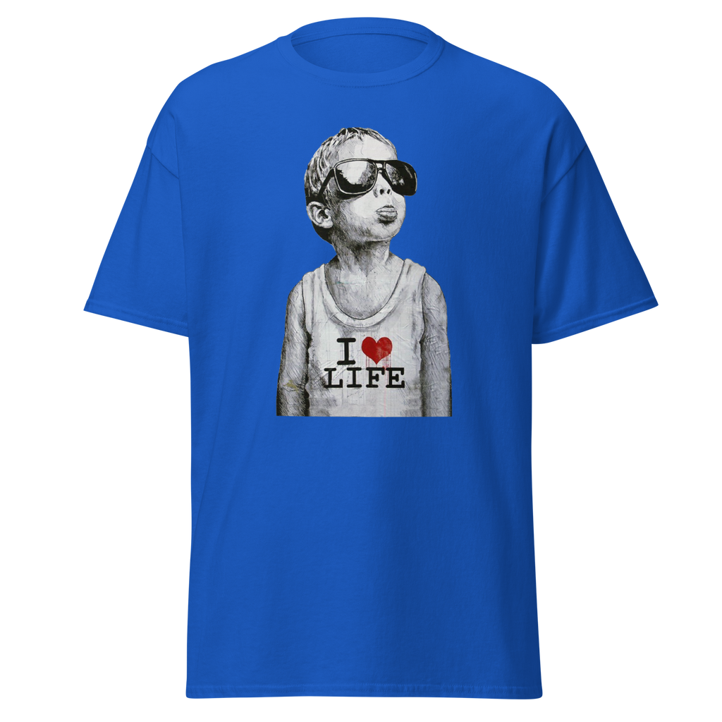 I love life boy T Shirt - Royal Blue
