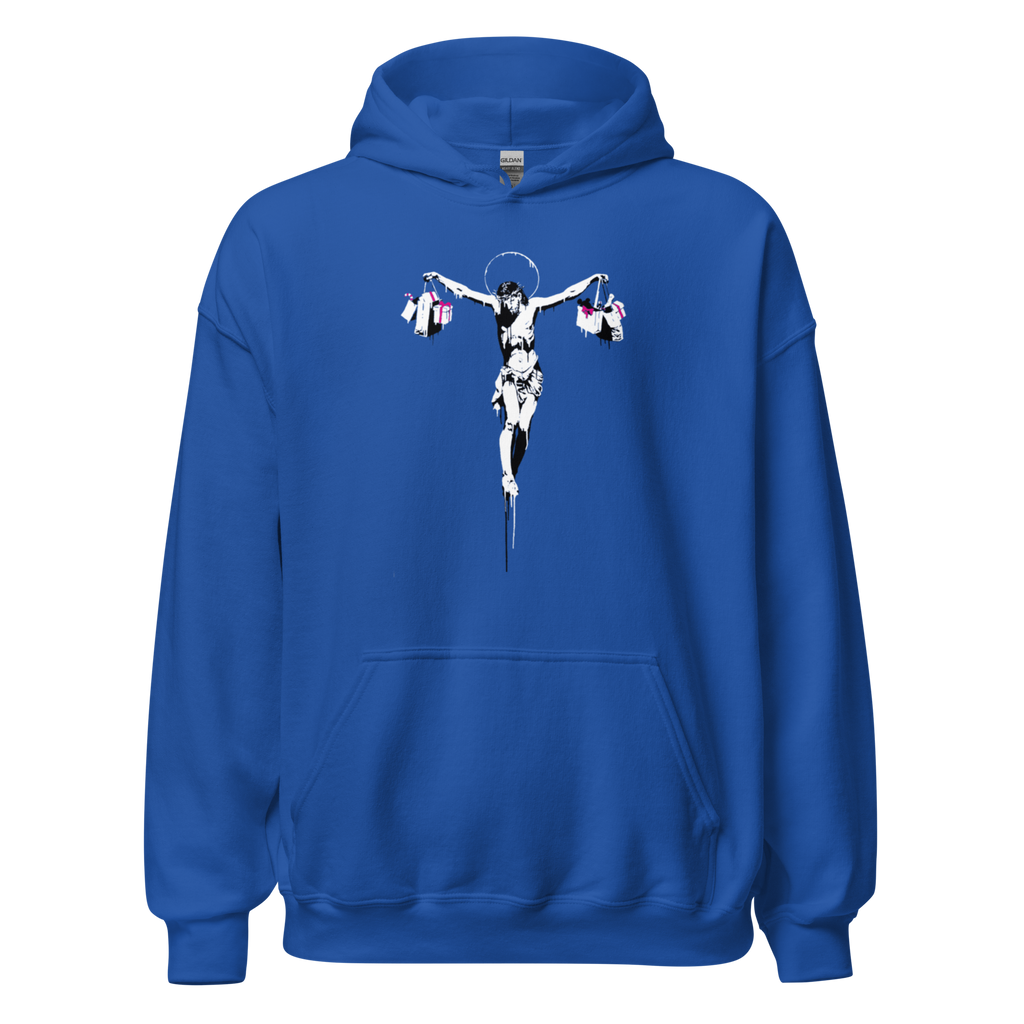 Jesus Shopping Bags Hoodie - Royal Blue