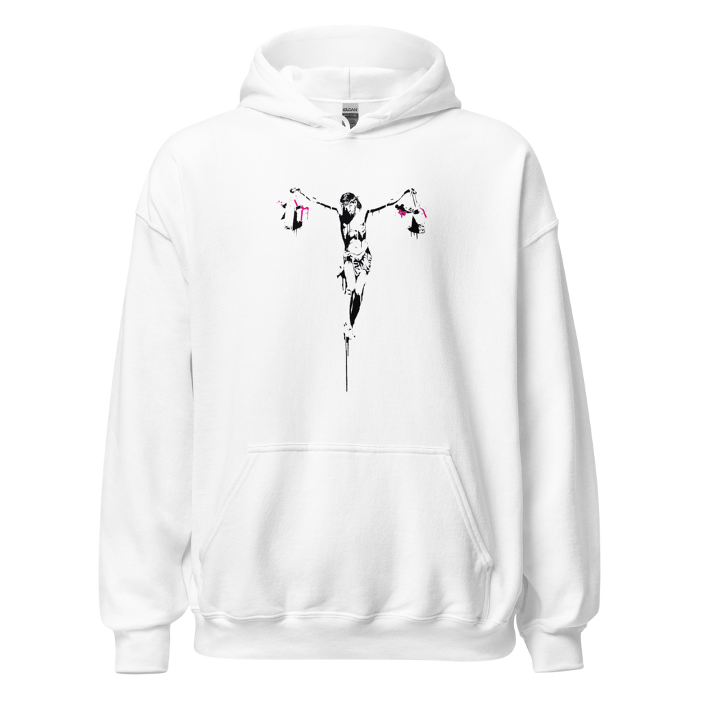 Jesus Shopping Bags Hoodie - White