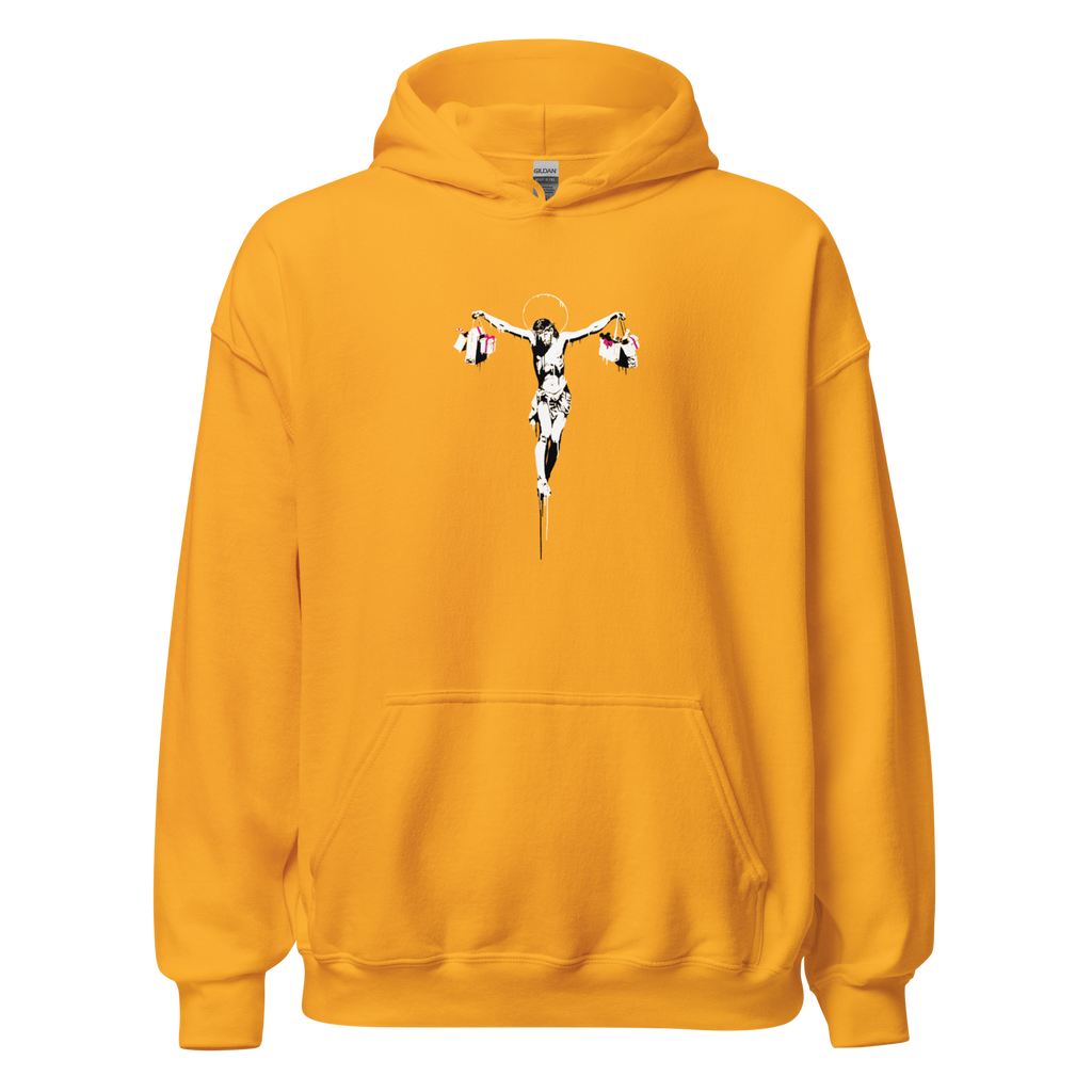 Jesus Shopping Bags Hoodie - Yellow