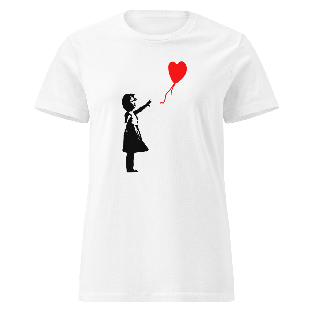 Ladies Balloon Girl - White