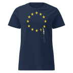 Ladies Brexit EU Flag T Shirt - Navy Blue