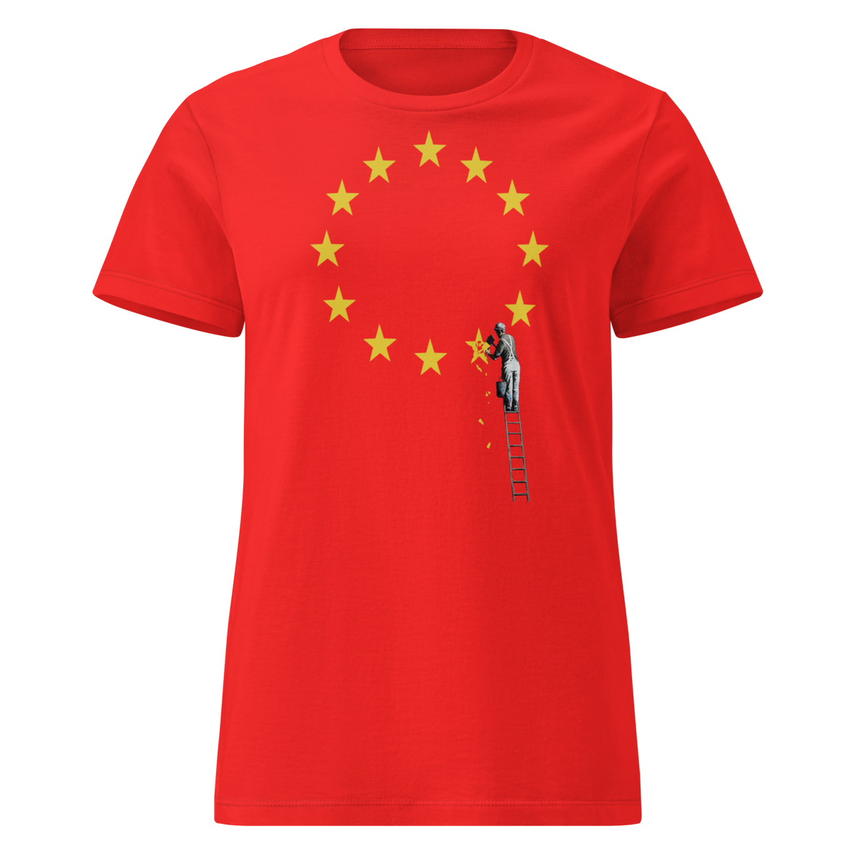 Ladies Brexit EU Flag T Shirt - Red
