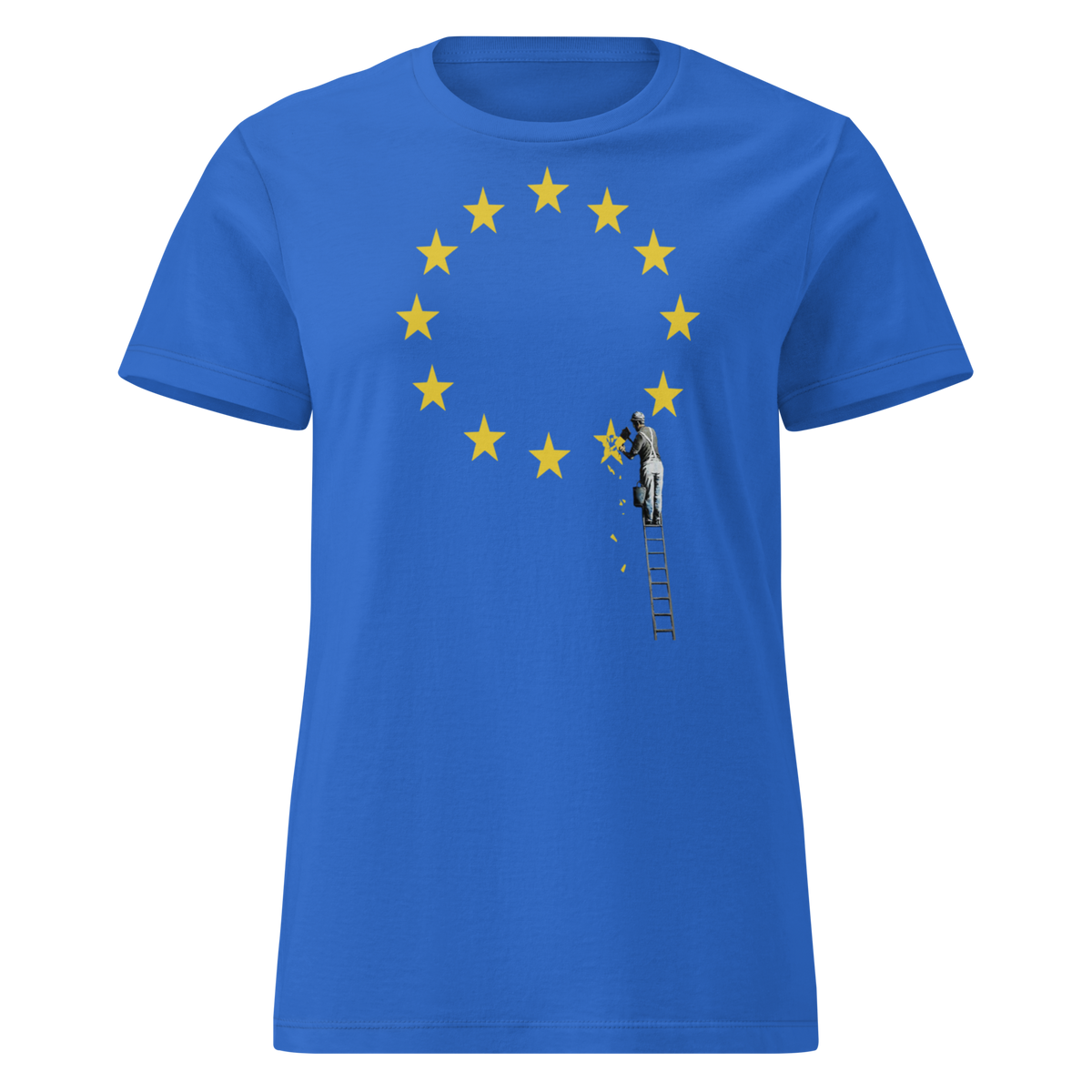 Ladies Brexit EU Flag T Shirt - Royal Blue