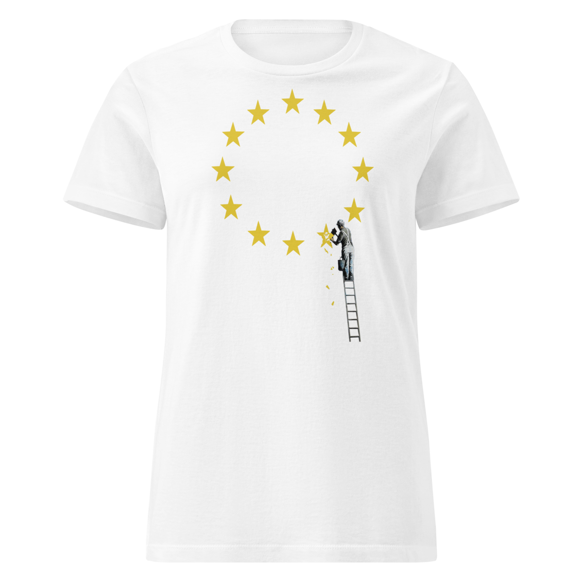 Ladies Brexit EU Flag T Shirt - White