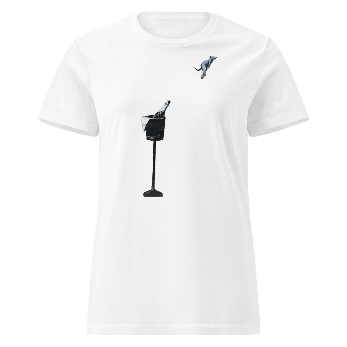 Ladies Champagne Cork Rat T Shirt - White