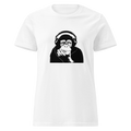 Ladies Headphone Chimp t shirt - White