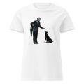 Ladies Man and Dog T Shirt - White