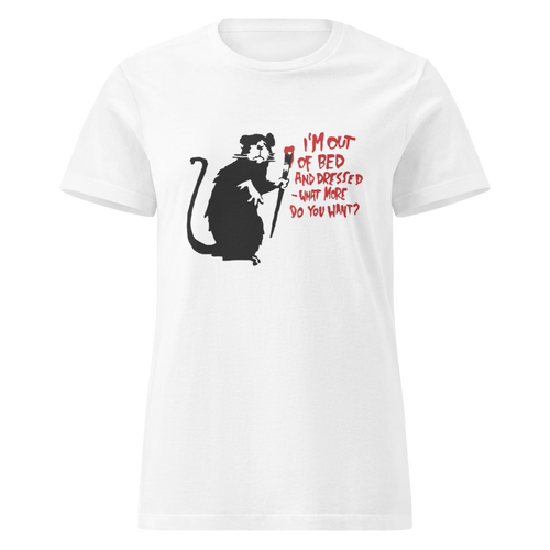 Ladies Out Of Bed Rat Banksy T Shirt