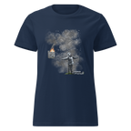 Ladies Port Talbot Seasons Greetings T Shirt - Navy Blue