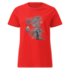 Ladies Port Talbot Seasons Greetings T Shirt - Red