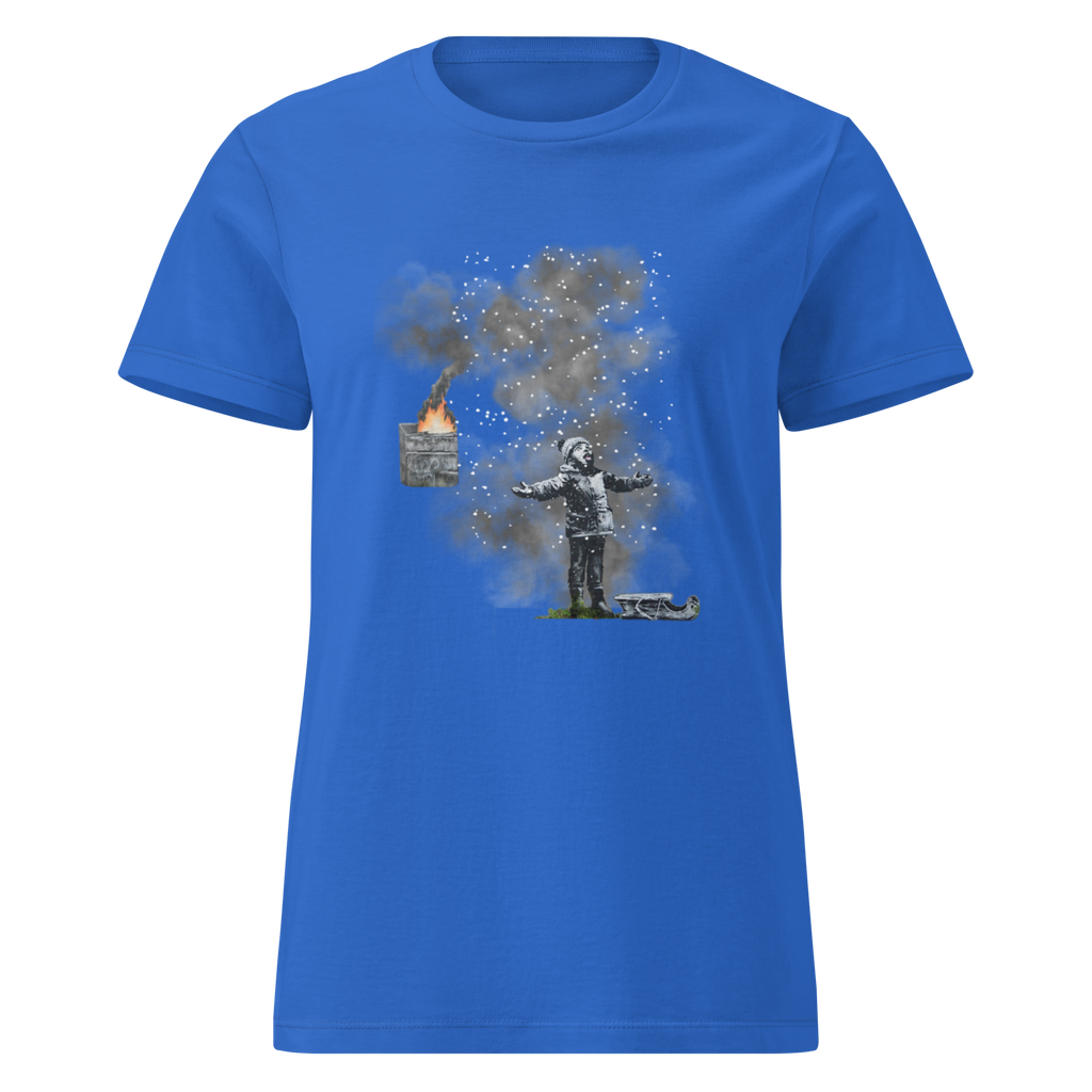 Ladies Port Talbot Seasons Greetings T Shirt - Royal Blue
