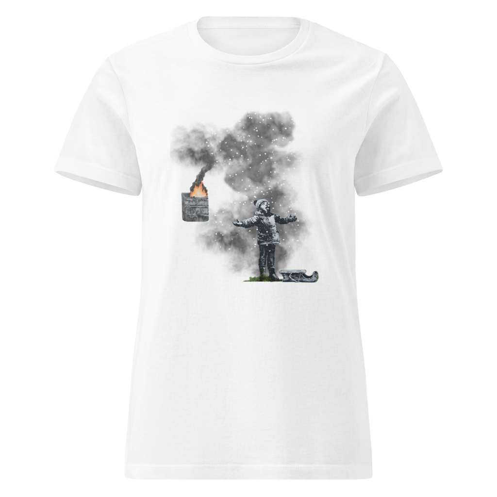 Ladies Port Talbot Seasons Greetings T Shirt - White