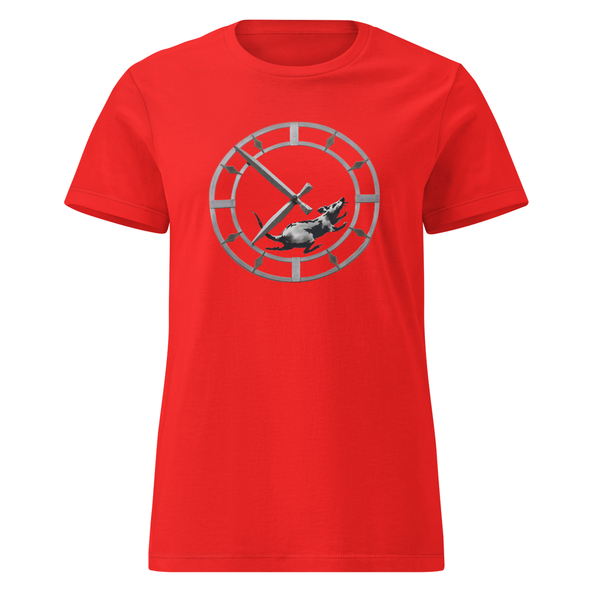 Ladies Rat Against Time T - Shirt - Red