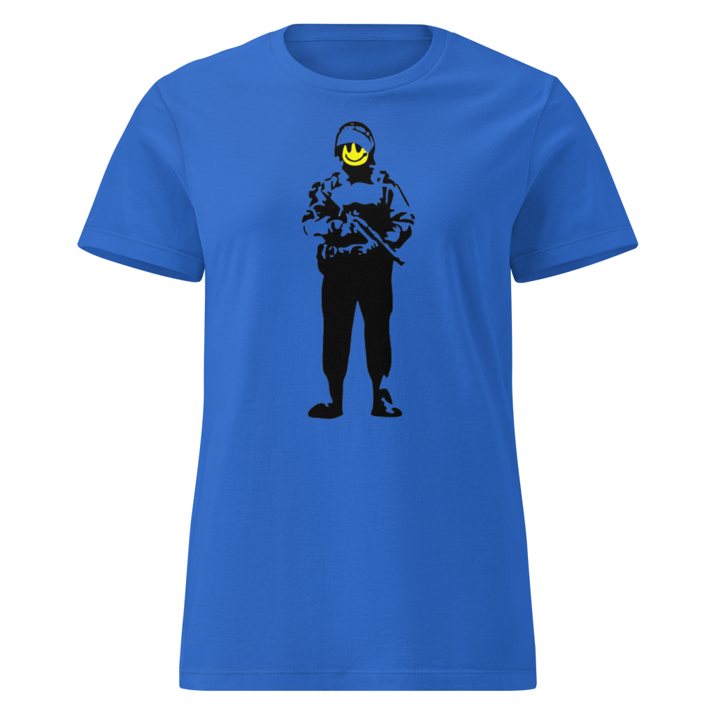 Ladies Smiley Soldier T Shirt - Royal Blue