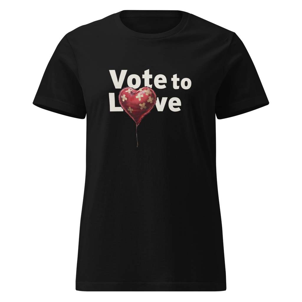 Ladies Vote to Love T - Shirt - Black