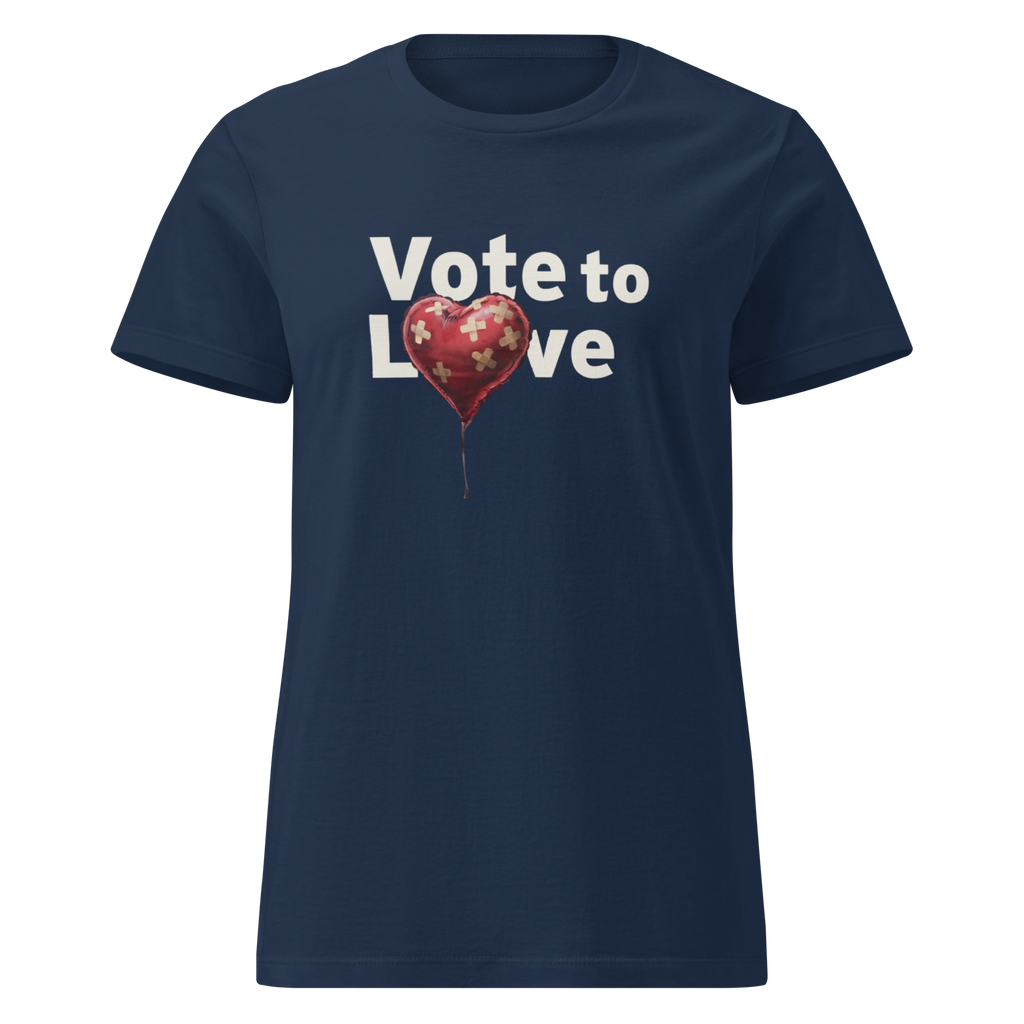 Ladies Vote to Love T - Shirt - Navy Blue