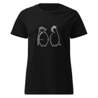 Ladies White War and Peace T - Shirt - Black