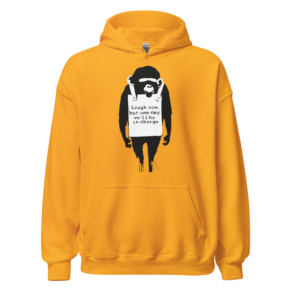 Laugh Now Monkey Hoodie - Yellow