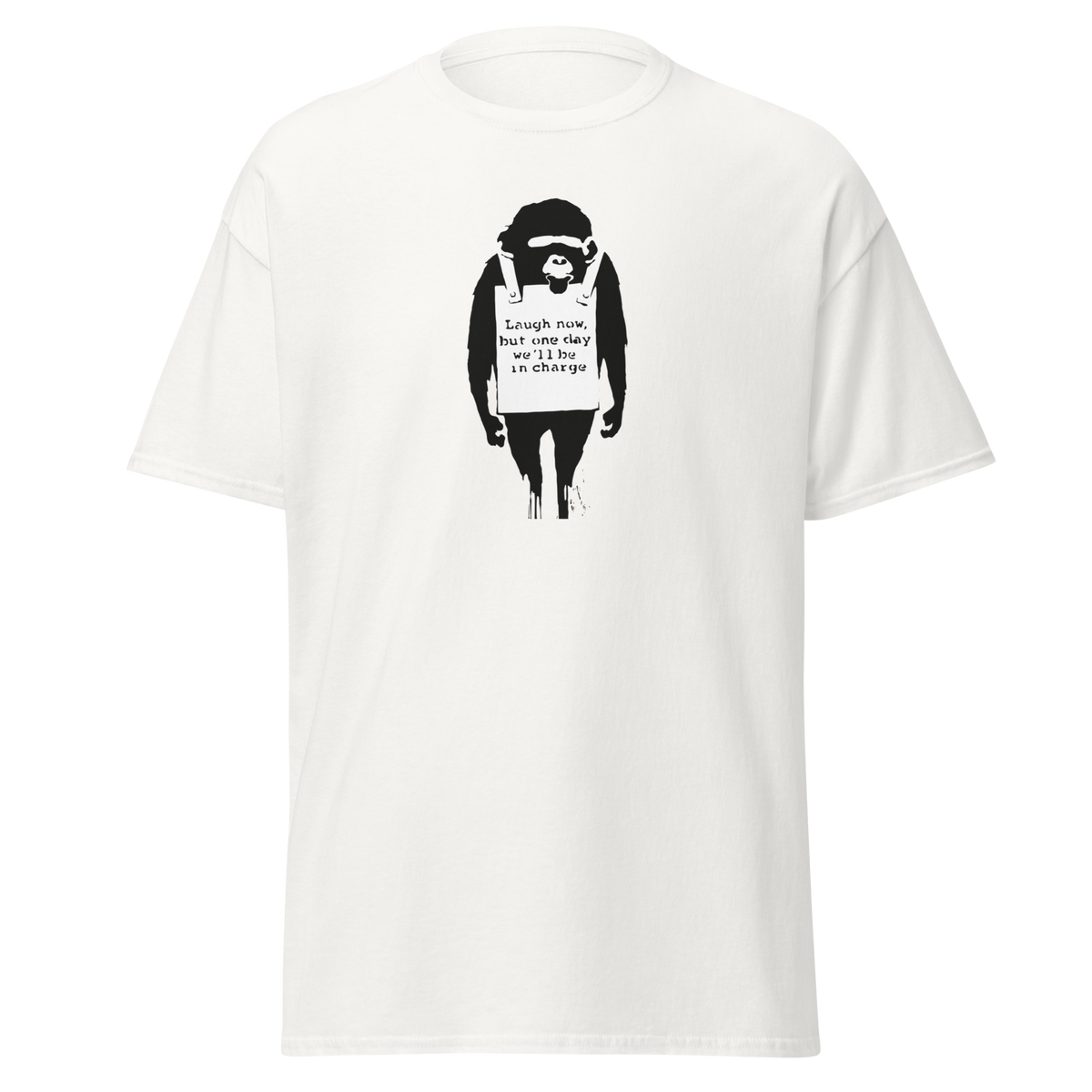 Laugh Now Monkey - White