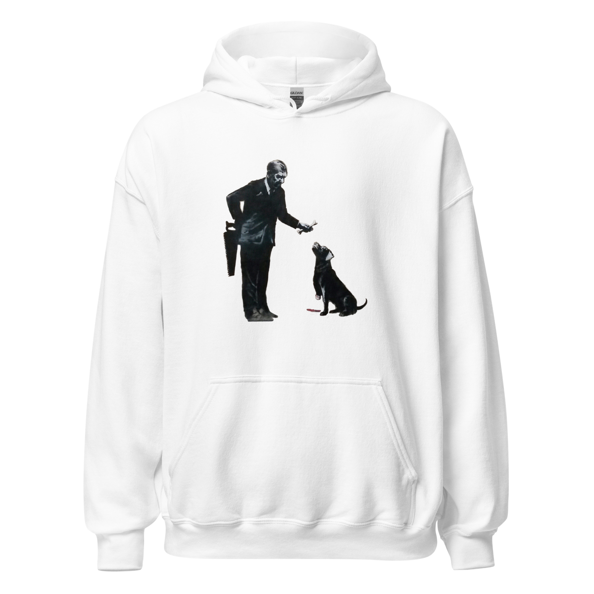 Man and Dog Hoodie - White